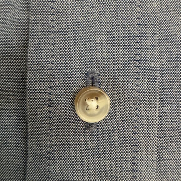 Paul Fredrick Classic Fit Chambray Button-Front Shirt – Size Large - Picture 9 of 11